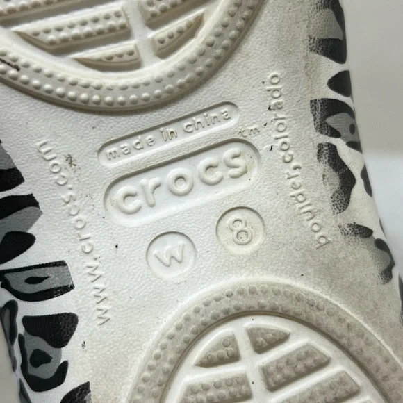 Crocs Kadee Ballet Flats White Leopard Print Size 8 - Picture 10 of 13